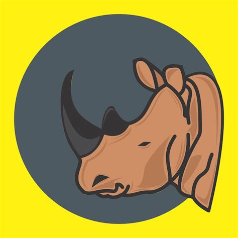 Premium Vector Rhinoceros Head Logo Element Design