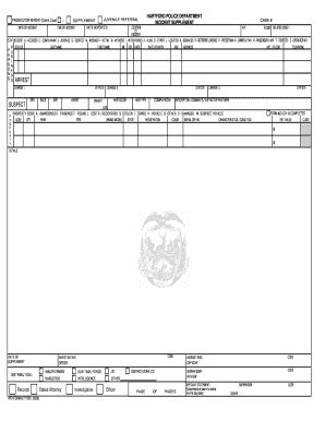 Fillable Online Hartford Police Department Supplement Juvenile Referral