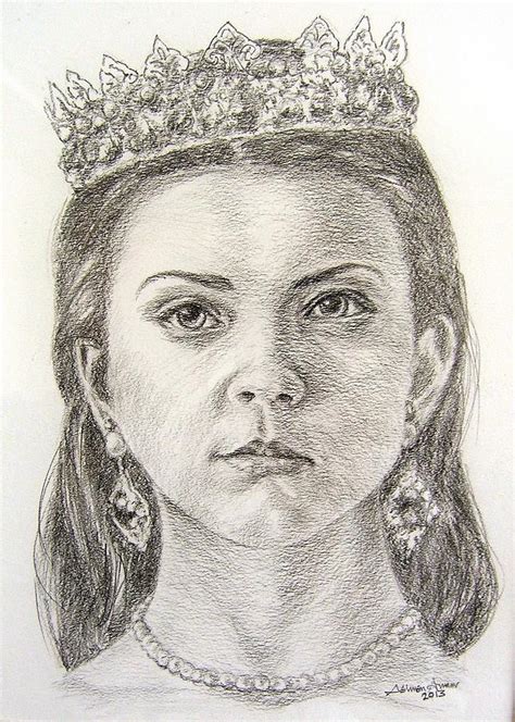 Anne Boleyn Drawing By Salman Ameer Pixels