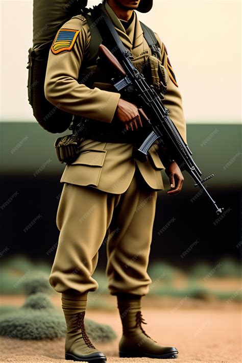 Premium AI Image | A soldier from the british army with a rifle