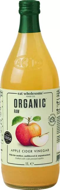 Eat Wholesome Organic Raw Apple Cider Vinegar Unfiltered With The