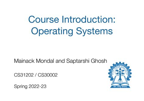 Os 01 Intro Course Introduction Operating Systems Mainack Mondal And