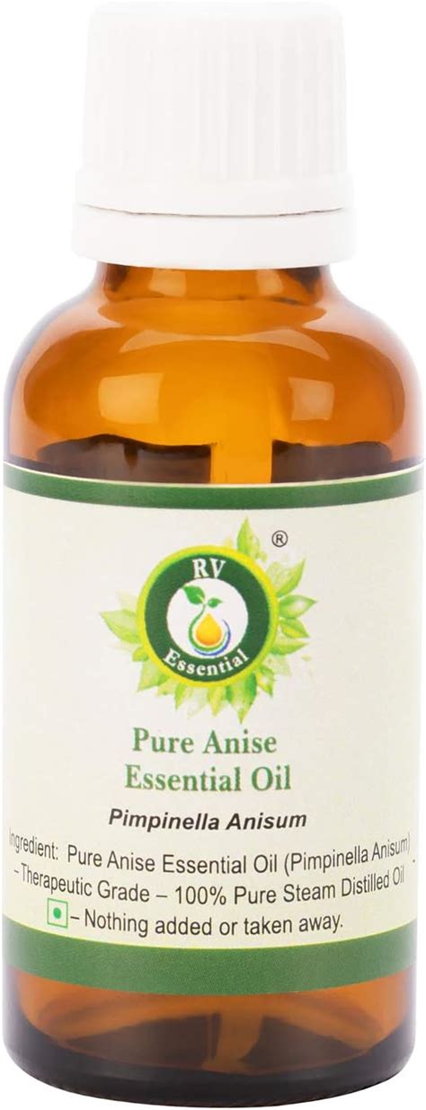 R V Essential Pure Anise Essential Oil 30ml 1 01oz Pimpinella Anisum