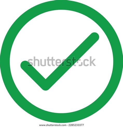 Green Check Mark Icon Circle Green Stock Vector (Royalty Free ...