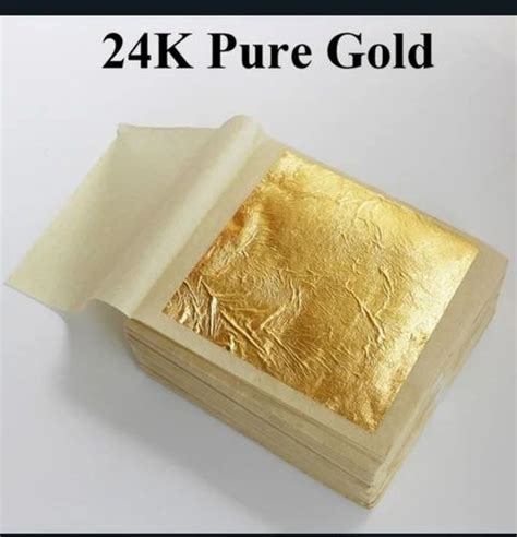 Golden Square Carat Edible Gold Leaf Quantity Per Pack At Rs