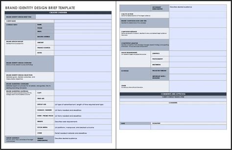 Free Brand Brief Templates Smartsheet