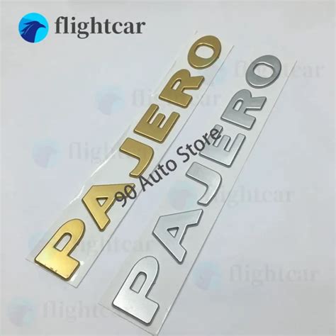 Ftmodified Alphabet Pajero Abs Car Rear Center Sticker For Mitsubishi