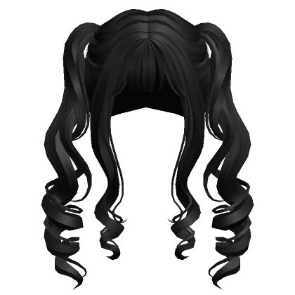 Anime Curled Pigtails Black S Code Price Rblxtrade