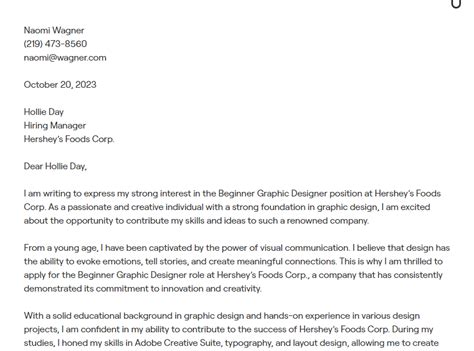 10 Graphic Designer Cover Letter Examples With In Depth Guidance