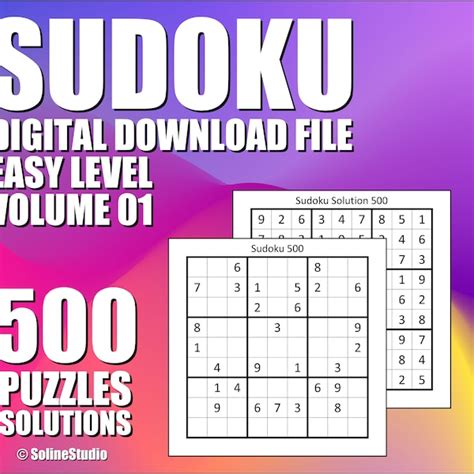 Sudoku Printable 9x9 Grid - Etsy