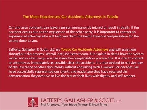 Ppt The Most Experienced Car Accidents Attorneys In Toledo Powerpoint