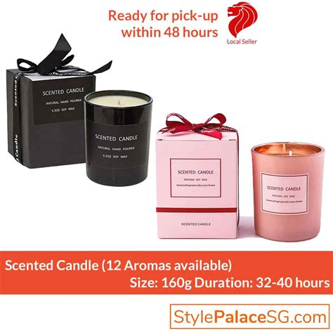 Scented Candle With T Box 160g 32 40 Hours Stylepalacesg