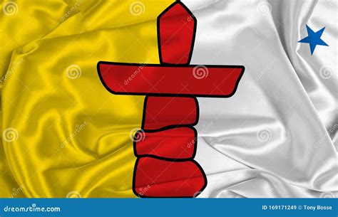 Silk Nunavut Flag stock illustration. Illustration of cultural - 169171249