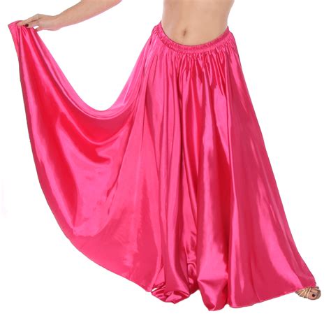 Hot Pink Satin Costume Skirt For Bellydance