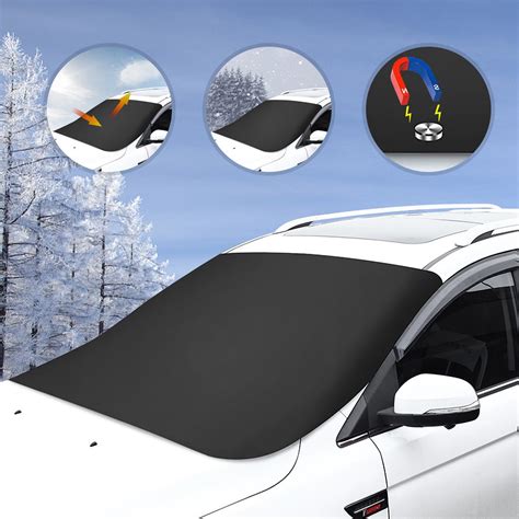 Car Windshield Snow Cover For Ice Frost, Winter Car Cover Windscreen Covers , Thicken Thickness ...