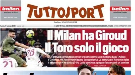 PRIMA PAGINA Tuttosport La Juve Fa Bene A Commisso