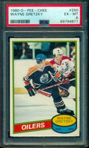 1980 81 OPC O PEE CHEE NHL 250 Wayne Gretzky HOF PSA 6 EX MT Edmonton