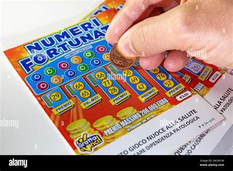 Rome Italy December 1 2019 Scratch Card Lottery Fortune Ticket