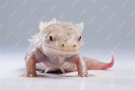 Premium AI Image | Cute axolotl on a white background