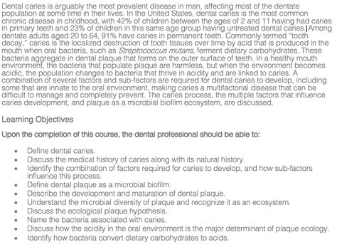 Caries Process and Prevention Strategies: The Agent