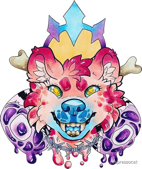 Cute Hyena Drawing: Stickers | Redbubble