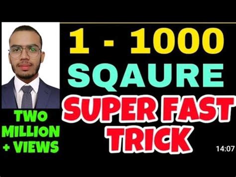 Square In Seconds Square Trick Square Maths Trick Square