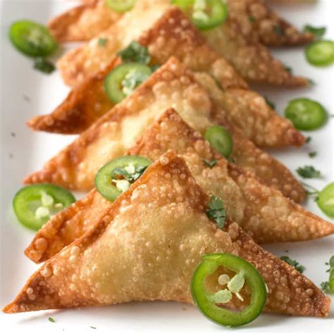 Jalapeño Avocado Cream Cheese Wontons Wonton Recipes Recipes Food