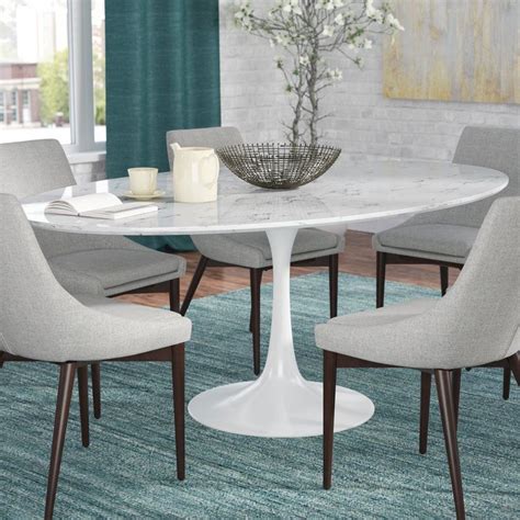 Julien Artificial Marble Round Dining Table Dining Table Sizes Marble