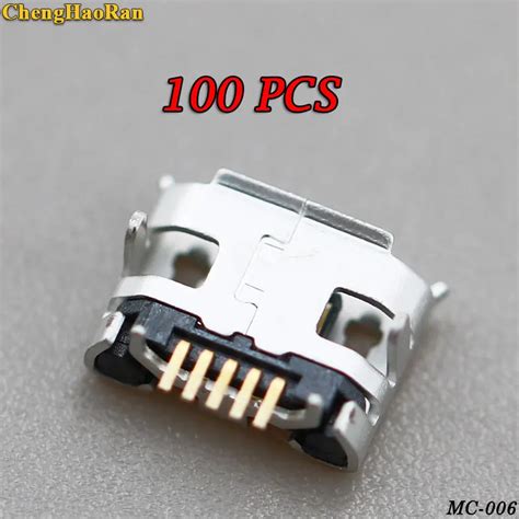 Chenghaoran Pcs Micro Usb Pin Jack Ox Horn Four Leg Plate Socket