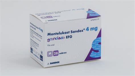 Montelukast Sandoz 4 Mg Granulado Efg 28 Sobres Precio 16 84€