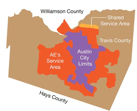 1 Austin Energy Territory Map Showing The Areas Where The Utility