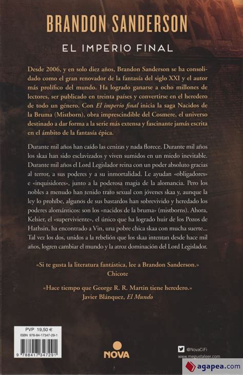 El Imperio Final Nacidos De La Bruma Mistborn Brandon Sanderson