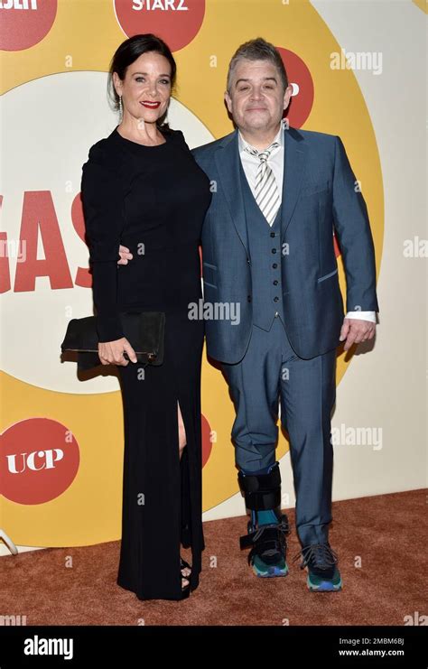 Actor Patton Oswalt Right And Wife Meredith Salenger Attend The Premiere For Gaslit At The