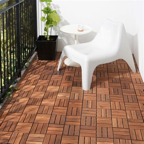 Buy Hardwood Interlocking Patio Deck Tiles Pack Of 10 12 X 12