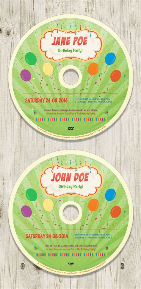 Kids Birthday Party DVD Covers - Volume 02 | Kids birthday party, Kids ...