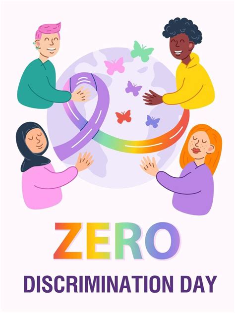 Vector illustration for Zero discrimination day. International Day of Zero Discrimination poster ...