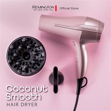 Jual Remington Remington Hairdryer Pengering Rambut Coconut Smooth D5901 Original 2024