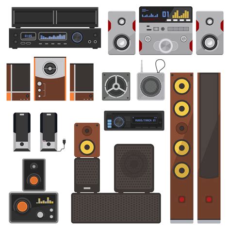 Home Stereo Flat Vector Technology Illustrations Creative Market