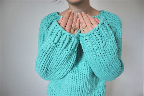 Big Bottom-Up Sweater – Knit Sweater Pattern – The Snugglery