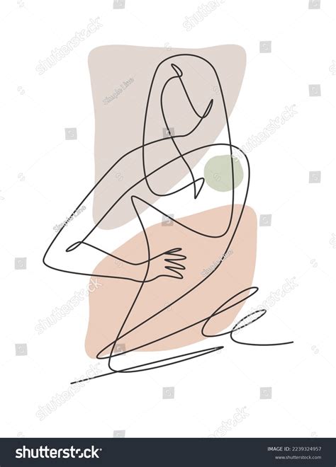 One Single Line Drawing Minimalist Beauty Stock Vector Royalty Free