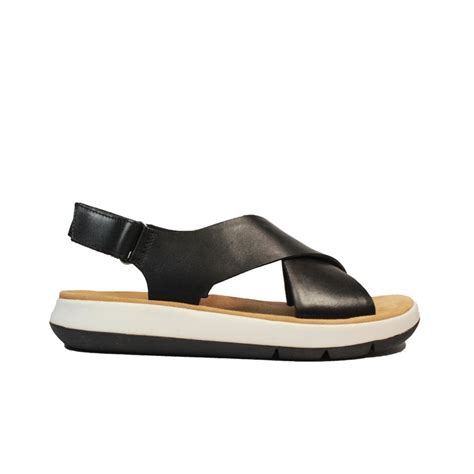 Clarks Jemsa Cross Black Leather Womens Sandals Womens From North Shoes Uk