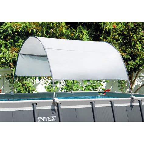 Intex 12 X 30 Greywood Steel Frame Premium Pool Set With Filter And Canopy