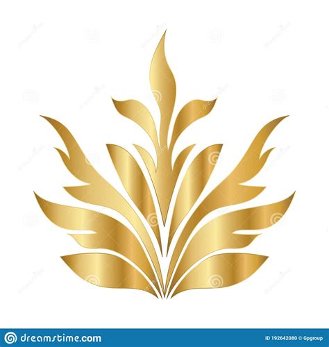 Gold Leaves Shaped Ornament Vector Design Stock Vector Illustration Of Glamour Shop 192642080