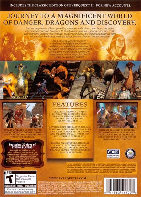 EverQuest II (2004) Windows box cover art - MobyGames