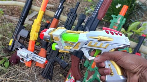 Mengumpulkan Mainan Tembak Tembakan Shot Gun Nerf Gun Sniper Air