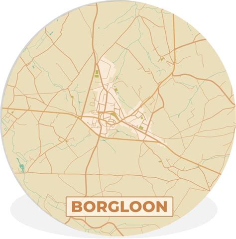 Wall Circle Wall Circle Indoor Carte België Borgloon City Map