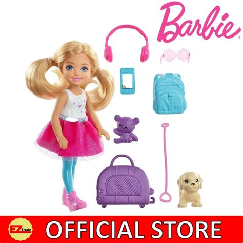 Mattel Barbie Travel Chelsea Doll With More Than Five Accessories Fwv20 Lazada