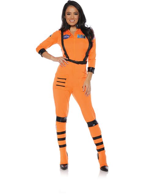 Womens Orange Astronaut