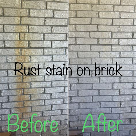 Before And After Rust Removal On Brick How To Remove Rust Outdoor