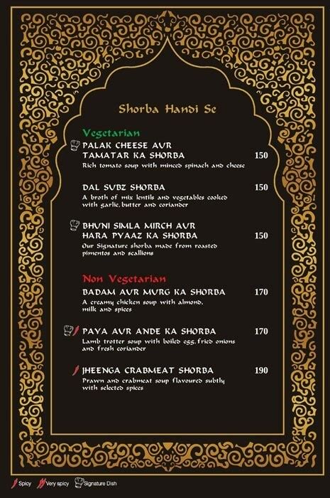 Menu Of Sultans Of Spice Blupetal Hotel Koramangala Bangalore